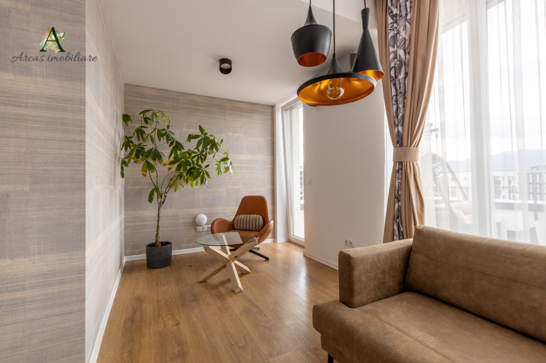 Penthouse superb cu 3 camere,Kasper, zona Coresi, de inchiriat