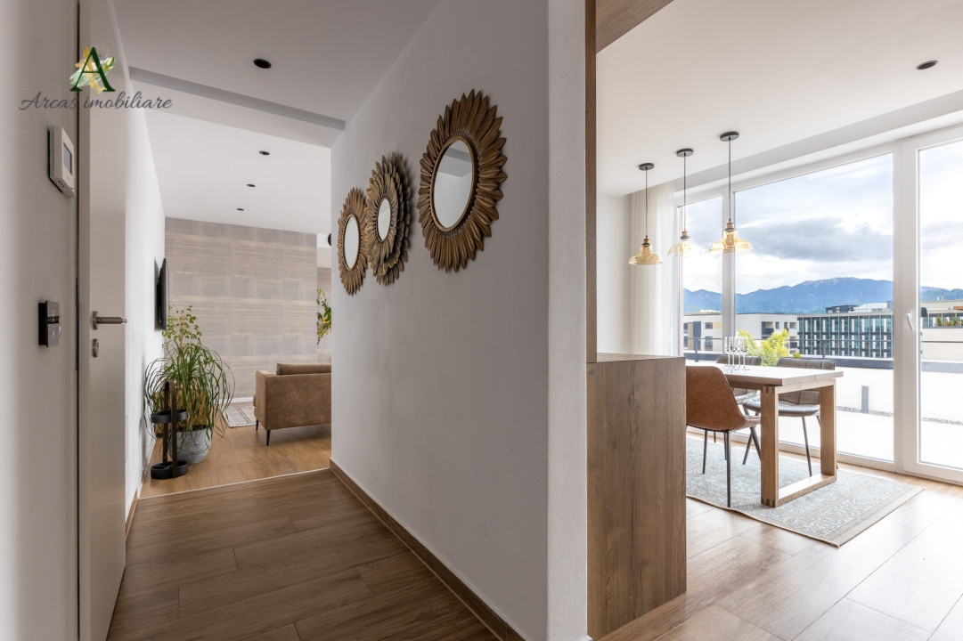 Penthouse superb cu 3 camere,Kasper, zona Coresi, de inchiriat